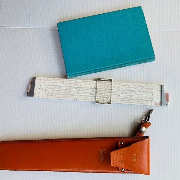 Vntg 1960's KEUFFEL & ESSER K+E DECI-LON Slide Rule 68-1100 Case Manual - Picture 9 of 9